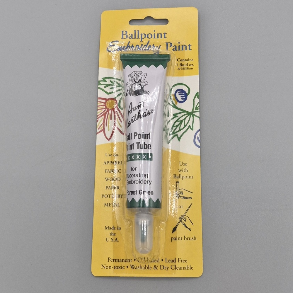 Aunt Martha's 900-21  Ballpoint Paint Tube 1oz-Forest‎ Green